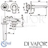 Ideal Standard Connect Air Concept Air Magentic Grey Built-In Basin Mixer Tap Dimensions